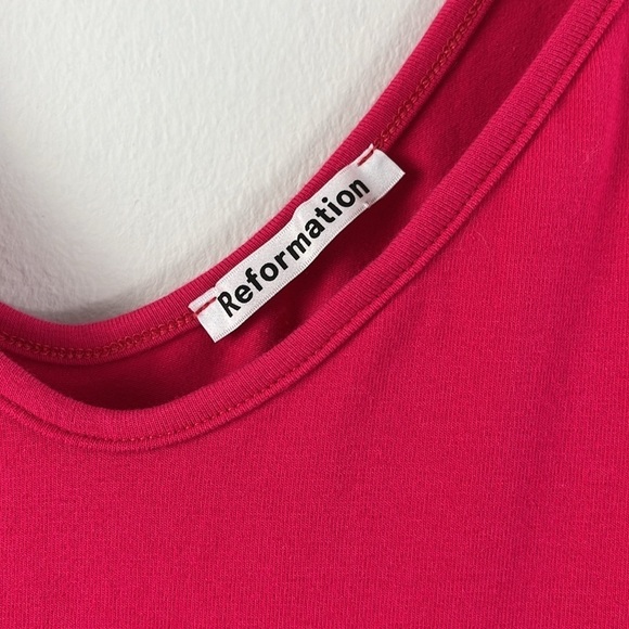 Reformation Tyra Knit Corvette Pink Barbiecore Sleeveless Maxi Dress Womens M - Picture 3 of 13